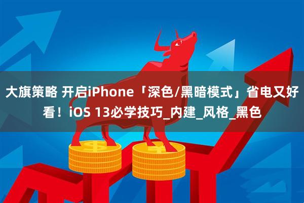 大旗策略 开启iPhone「深色/黑暗模式」省电又好看！iOS 13必学技巧_内建_风格_黑色