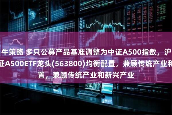 牛策略 多只公募产品基准调整为中证A500指数，沪市最大中证A500ETF龙头(563800)均衡配置，兼顾传统产业和新兴产业